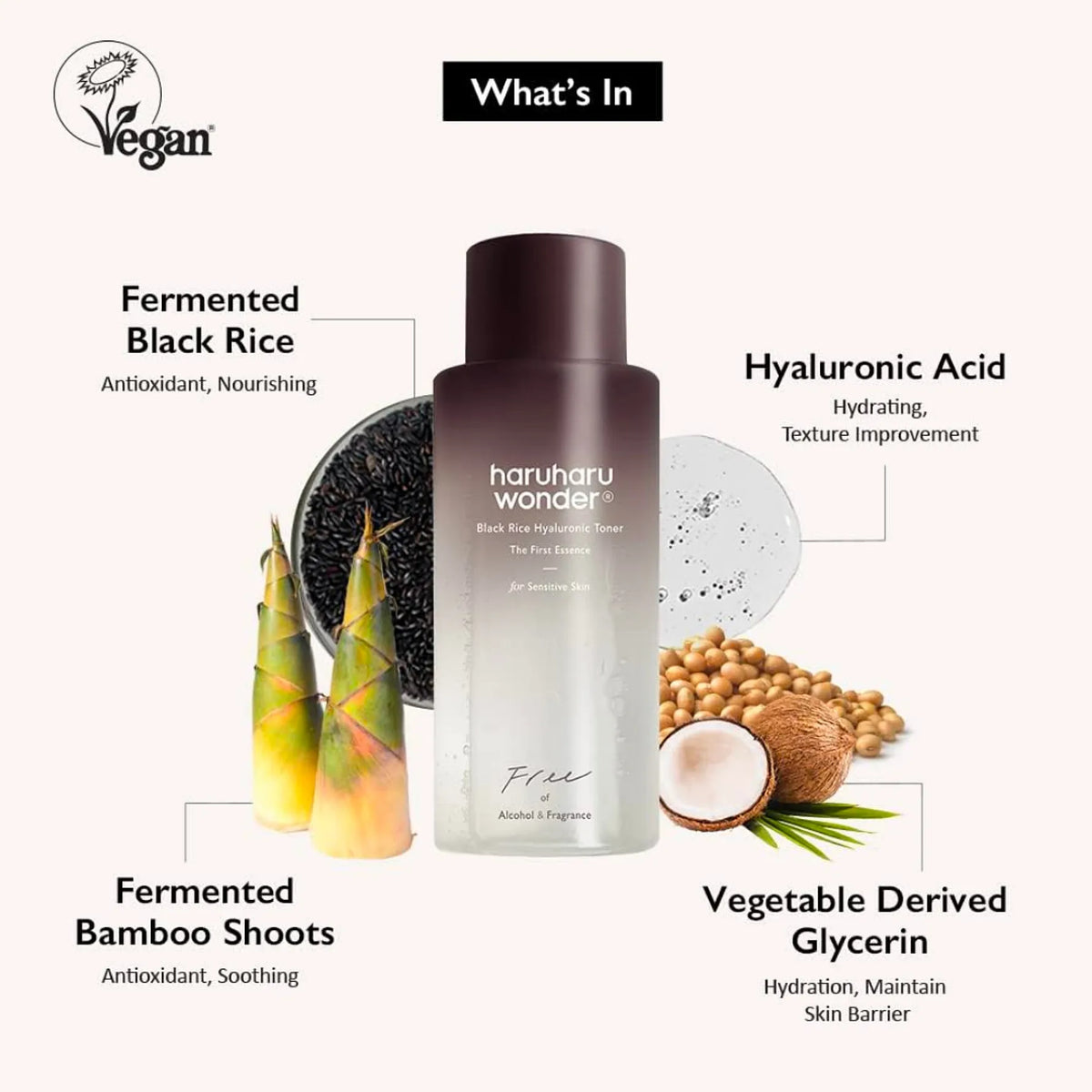 Black Rice Hyaluronic Toner Fragrance Free, 150 ml