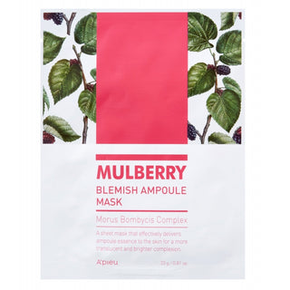 A'PIEU Mulberry Blemish Ampoule Mask, 23g x 1 stk