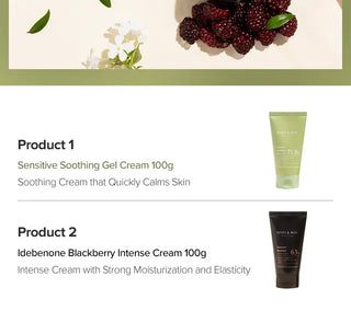 Mary & May Soothing Gel Cream + Idebenone Blackberry Cream Duo Sæt, 2 stk