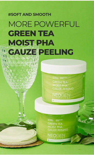 NEOGEN Dermalogy Green Tea Moist PHA Gauze Peeling, 30 masker