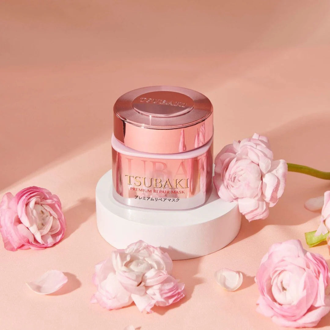 Tsubaki Premium Repair Mask Pink Camellia Japan Edition 180g