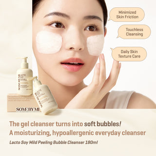 SOME BY MI Lacto Soy Mild Peeling Bubble Cleanser, 180 ml
