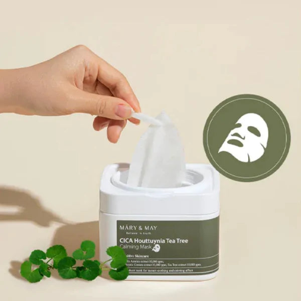 Mary & May Cica Houttuynia Tea Tree Calming Mask, 30 masker