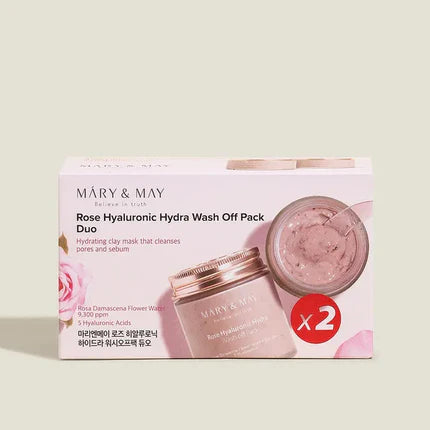 Mary & May Rose Hyaluronic Hydra Wash Off Pack Duo Sæt, 2 stk