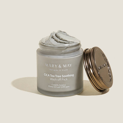Mary & May Cica Tea Tree Soothing Wash Off Mask Pack, 125 g