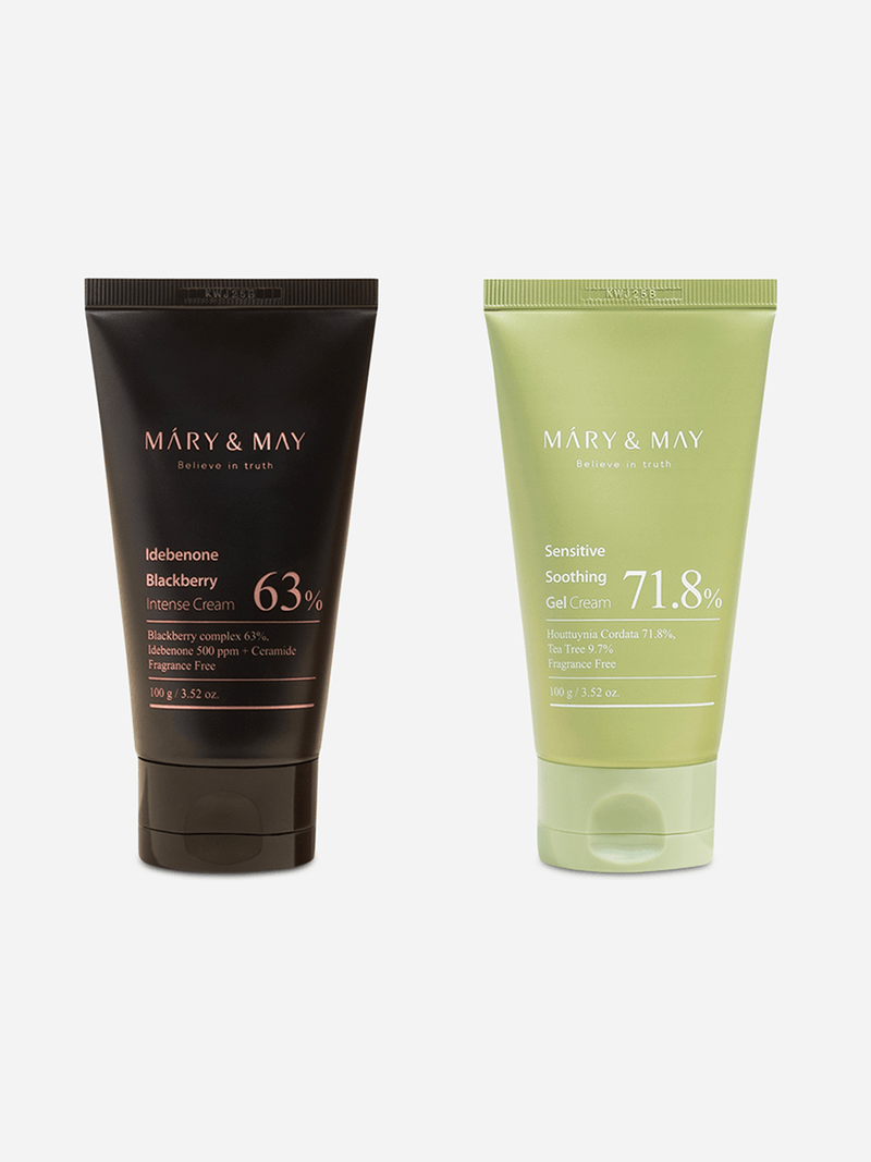 Mary & May Soothing Gel Cream + Idebenone Blackberry Cream Duo Sæt, 2 stk