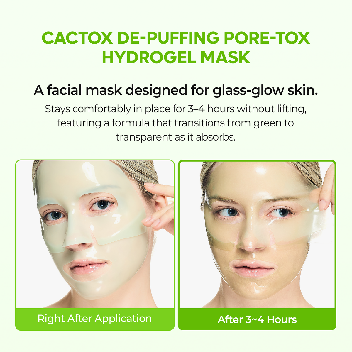 Cactox Jelly Cream Booster & Pore Relief Hydrogel Mask Set