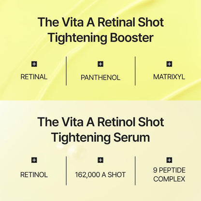 The Vita-A Retinol + Retinal Shot Tightening Serum & Booster Set