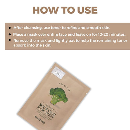 SKINFOOD - Sous Vide Mask Sheet - Broccoli, 1 stk