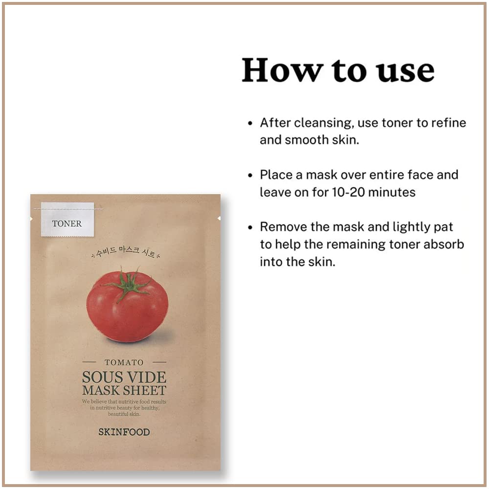 SKINFOOD - Sous Vide Mask Sheet, Tomat, 1 stk