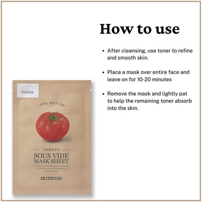 SKINFOOD - Sous Vide Mask Sheet, Tomat, 1 stk