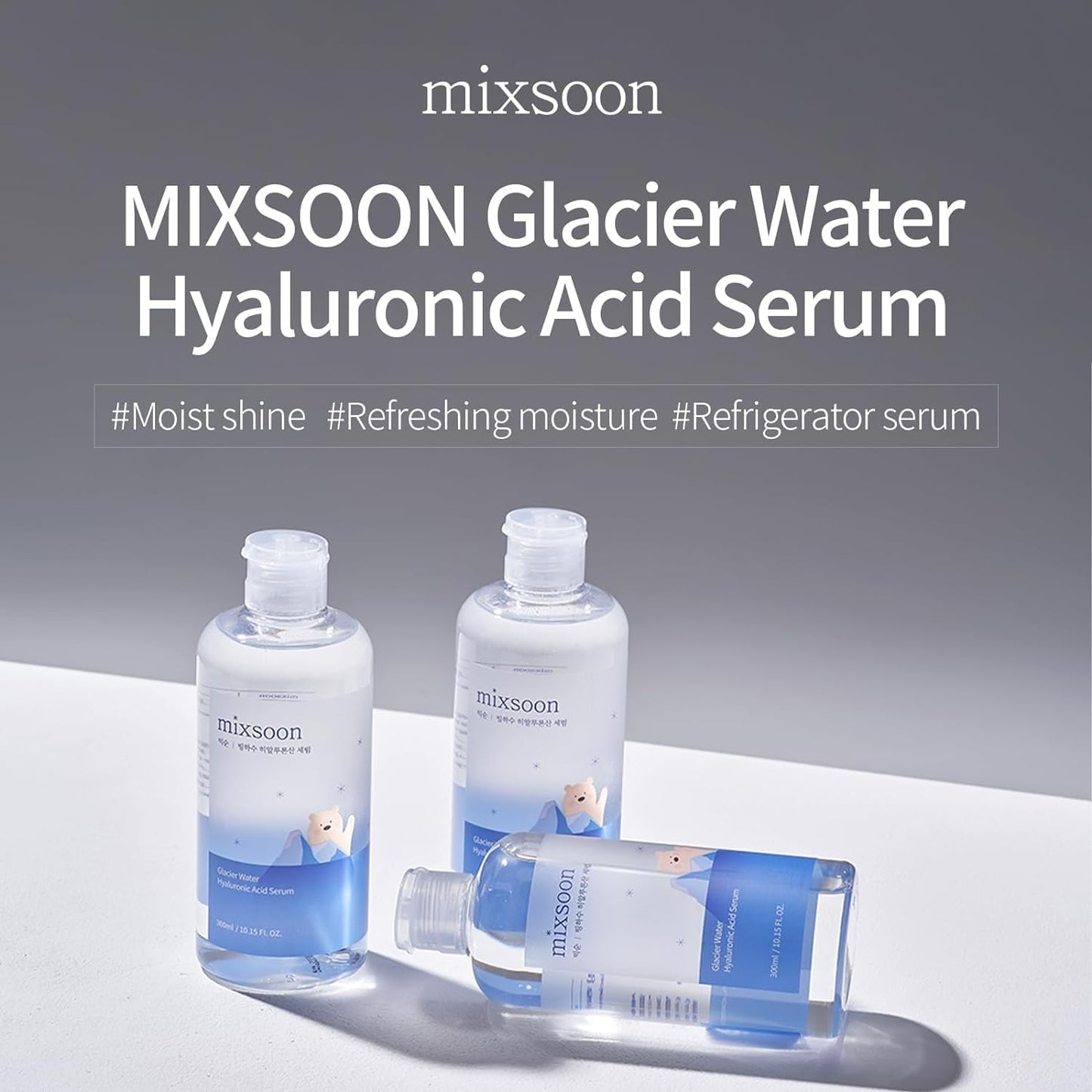 mixsoon - Glacier Water Hyaluronic Acid Serum Jumbo, 300 ml