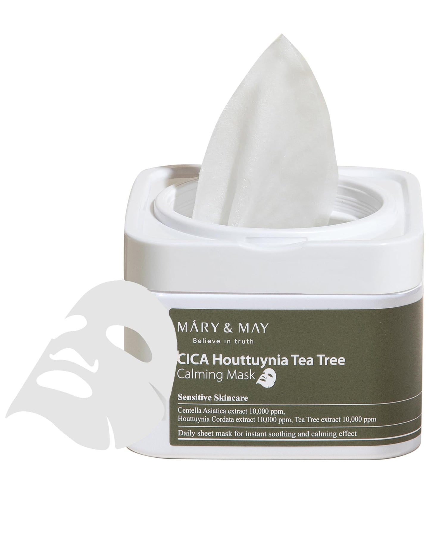 Mary & May Cica Houttuynia Tea Tree Calming Mask, 30 masker