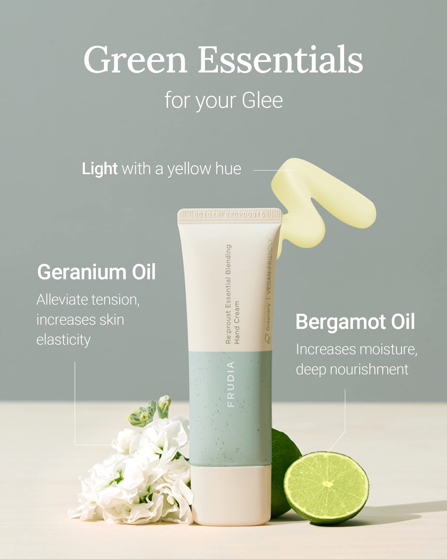FRUDIA Re:proust Essential Blending Hand Cream, Greenery