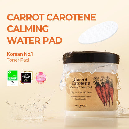 SKINFOOD - Carrot Carotene Calming Water Pad, 60 stk