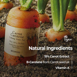 SKINFOOD - Carrot Carotene Calming Water Pad, 60 stk