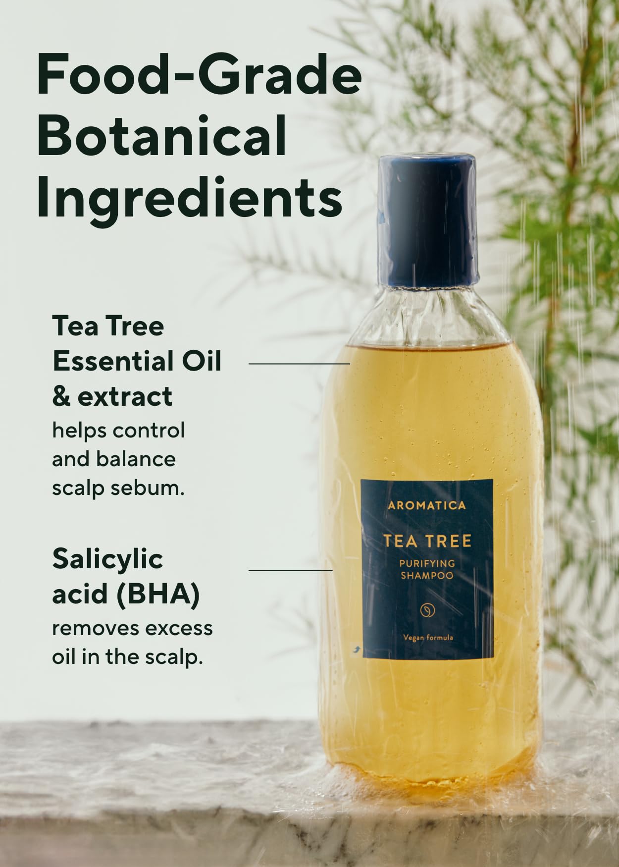 AROMATICA Tea Tree Purifying Shampoo LARGE, 400 ml