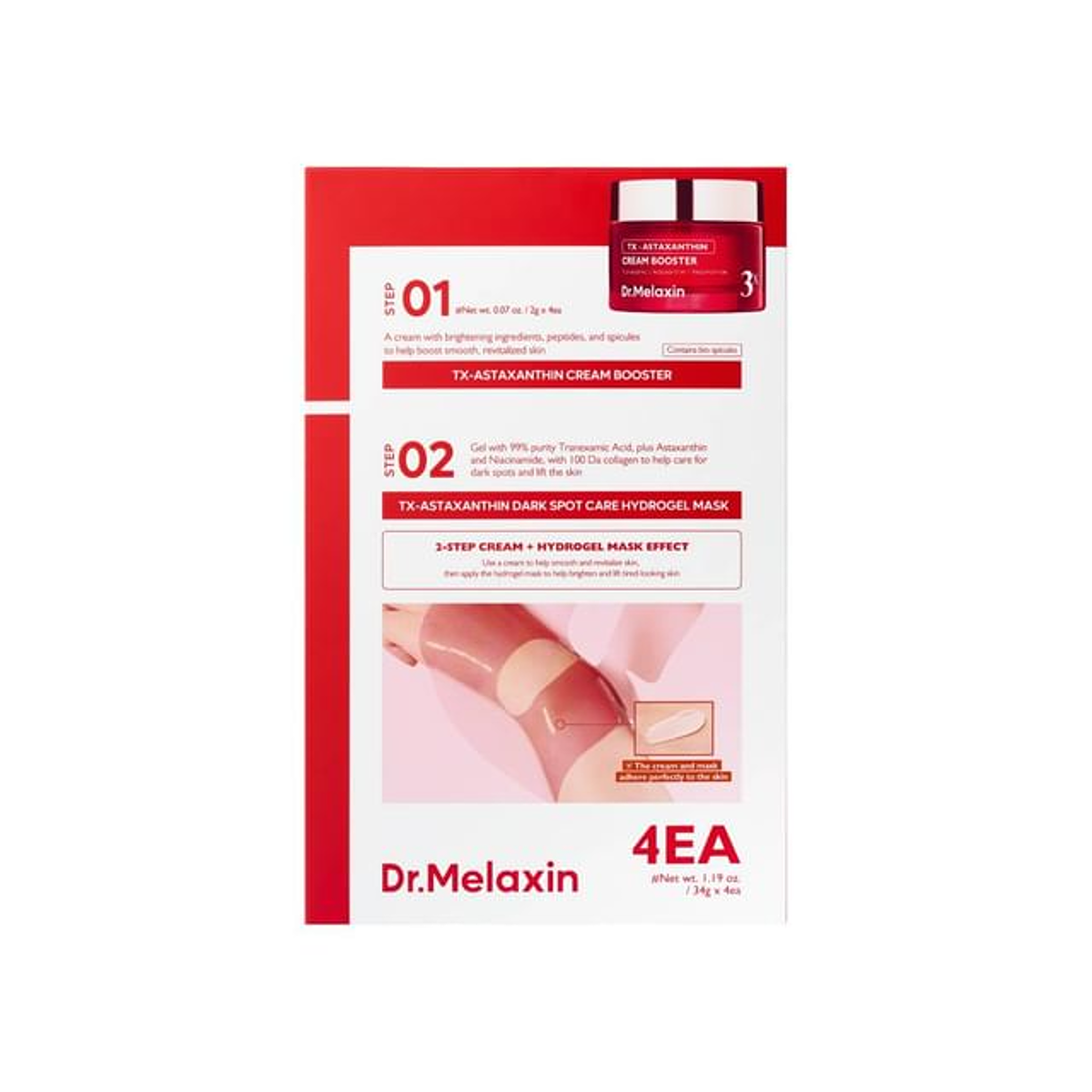 Tx-Astaxanthin Cream Booster & Tx-Astaxanthin Dark Spot Care Hydrogel