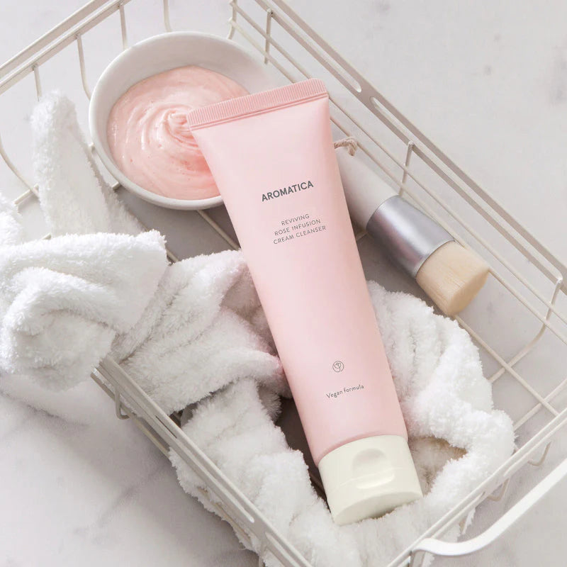 AROMATICA Reviving Rose Infusion Cream Cleanser, 145 g