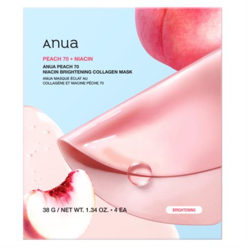 Peach 70 Niacin Brightening Collagen Mask 4 stk