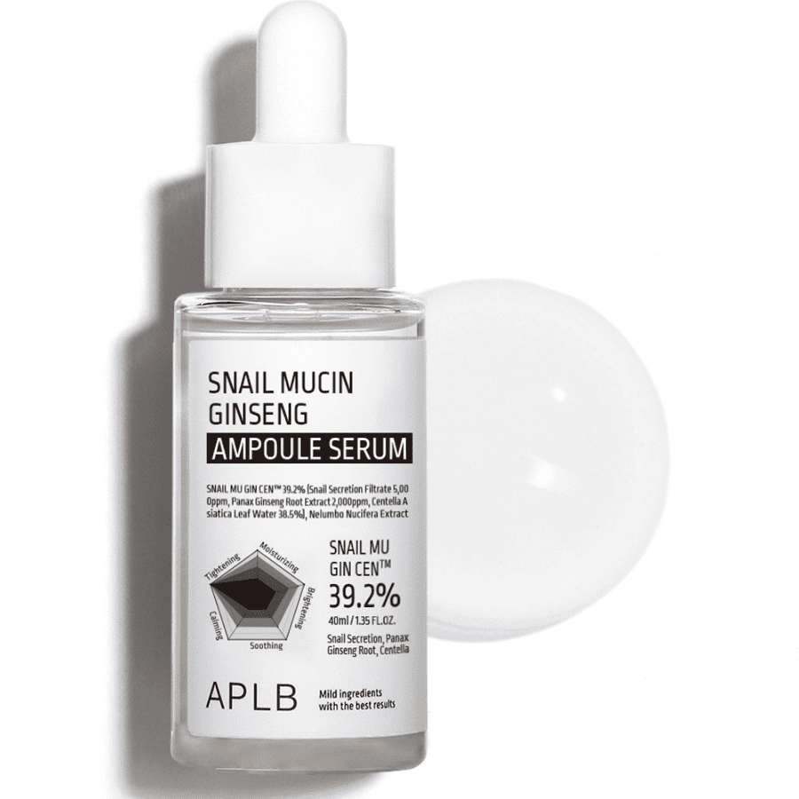APLB Snail Mucin Ginseng Ampoule Serum, 40ml