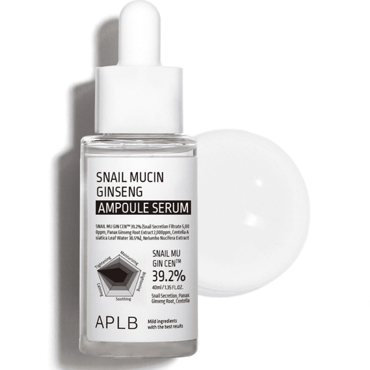 APLB Snail Mucin Ginseng Ampoule Serum, 40ml