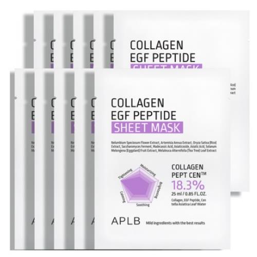 Collagen Egf Peptide Sheet Mask 10 stk