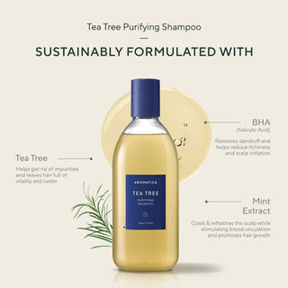 AROMATICA Tea Tree Purifying Shampoo LARGE, 400 ml