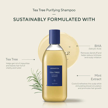 AROMATICA Tea Tree Purifying Shampoo LARGE, 400 ml