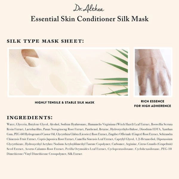 Dr. Althea Premium Essential Skin Conditioner Silk Mask sæt, 28 g x 5 stk