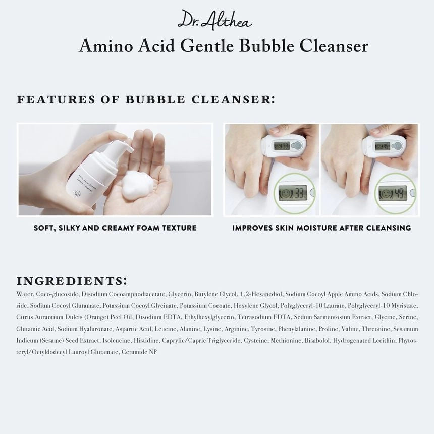 Amino Acid Gentle Bubble Cleanser, 140 ml