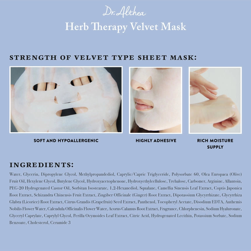 Herb Therapy Velvet Mask Sæt, 27g x 10stk