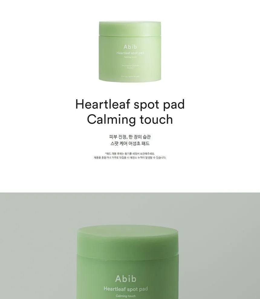 Abib Heartleaf Spot Pad Calming Touch, 80 pads