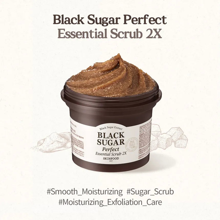 SKINFOOD - Black Sugar Perfect Essential Scrub 2X, 210 g