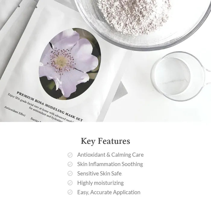 Premium Rosa Modeling Mask sæt, 25g x 5 stk