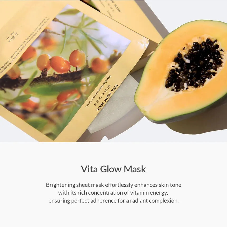 Vita Glow Mask sæt, 27g x 5 sheets