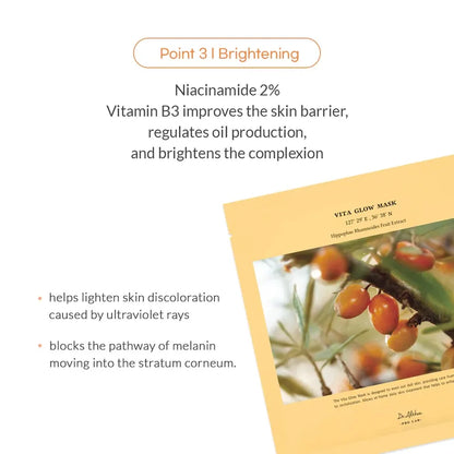 Vita Glow Mask sæt, 27g x 5 sheets