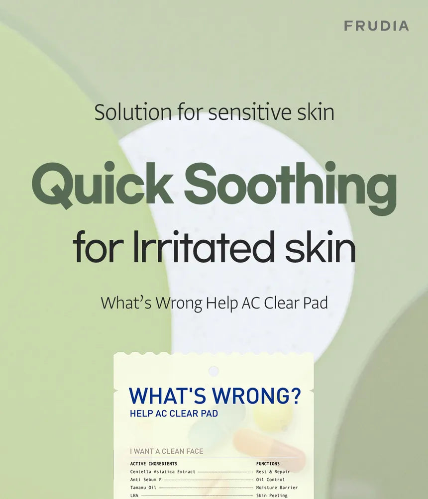 FRUDIA What's Wrong Help AC Clear Pad, 50 stk