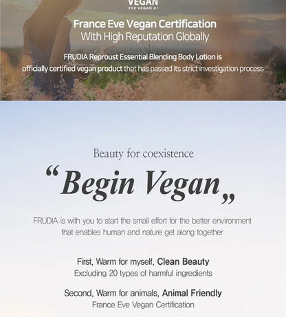 FRUDIA Re:proust Essential Blending Body Travel Kit Greenery, 50ml + 30ml