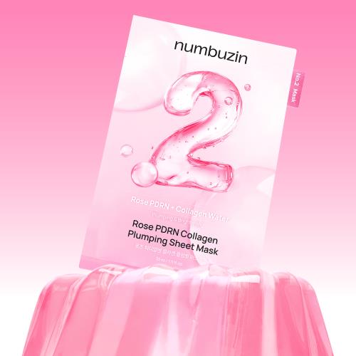 No.2 Rose PDRN Collagen Plumping Sheet Mask 5 stk