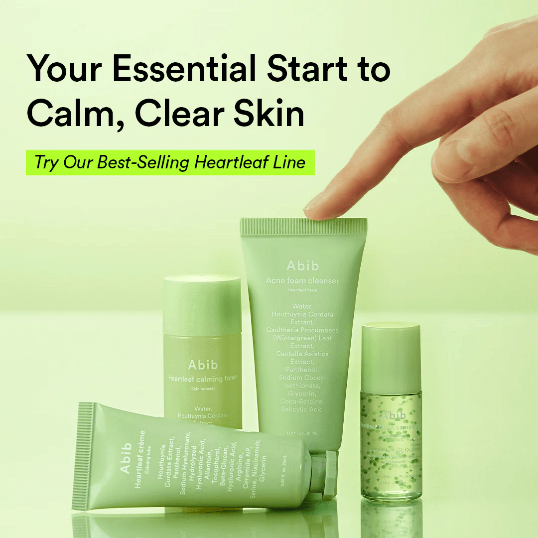 Heartleaf Calming Trial Kit(Heartleaf Foam 30 ml + Calming Toner 30 ml + Teca Capsule Serum 15 ml + Crème 20 ml)