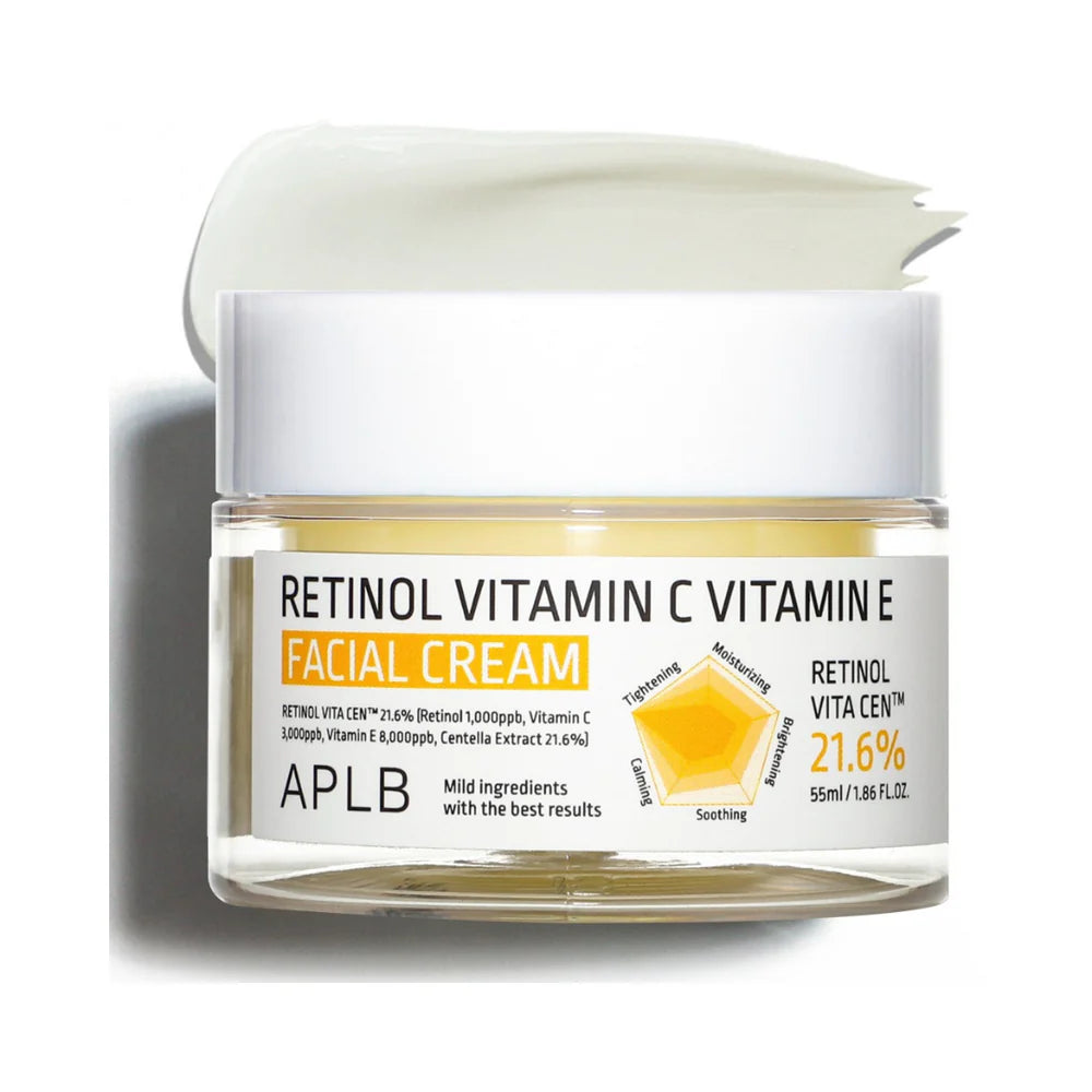 APLB Retinol Vitamin C Vitamin E Facial Cream, 55ml