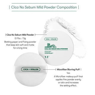 Cica No Sebum Mild Powder, 5 g