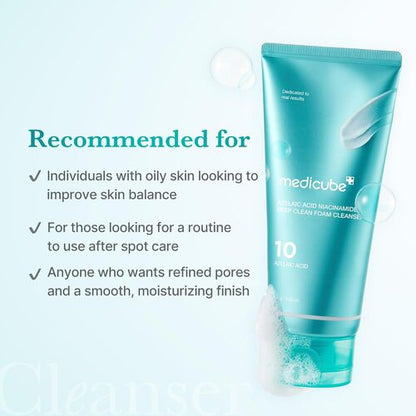 Azelaic Acid Niacinamide Deep Clean Foam Cleanser
