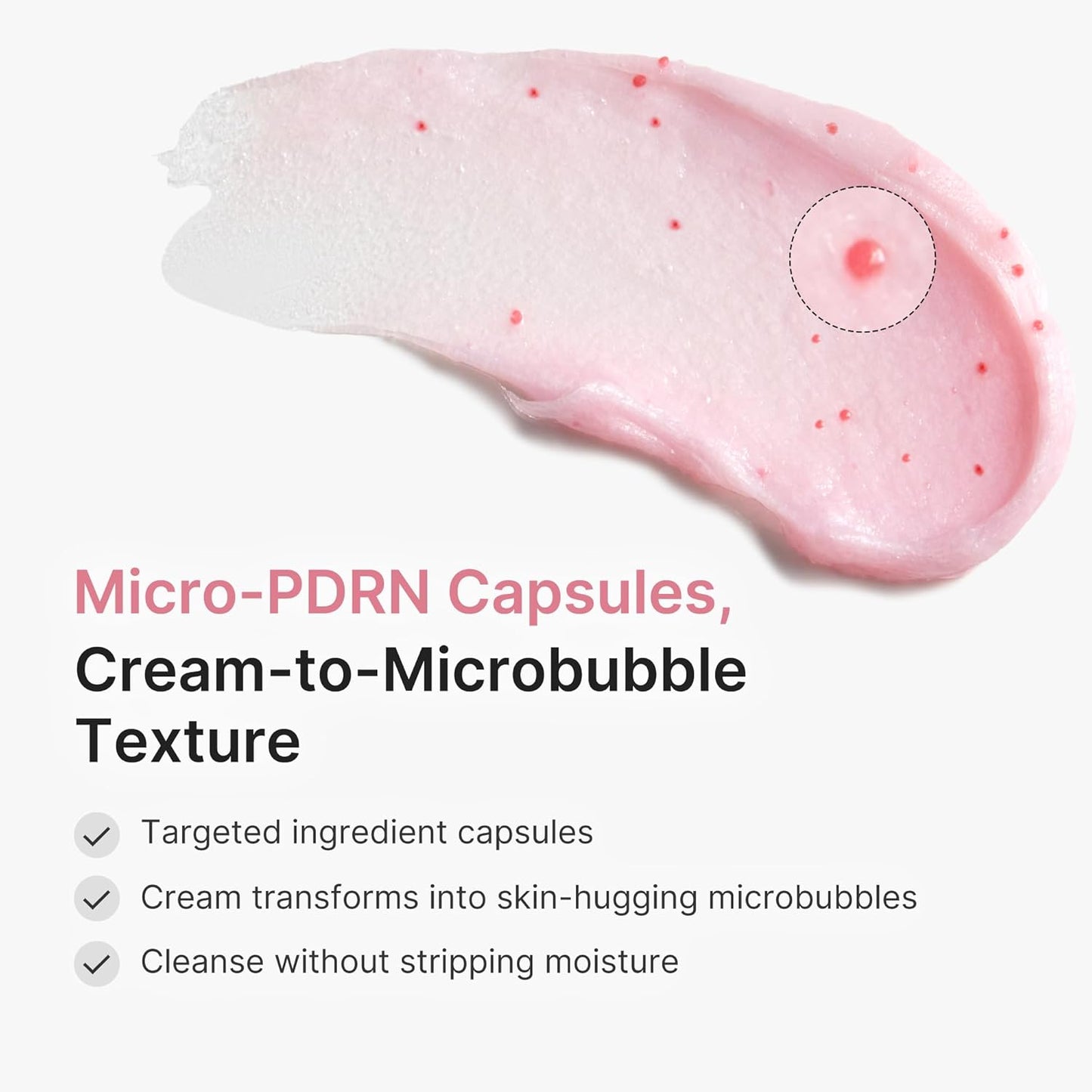 PDRN Pink Glutathione Capsule Cleansing Foam