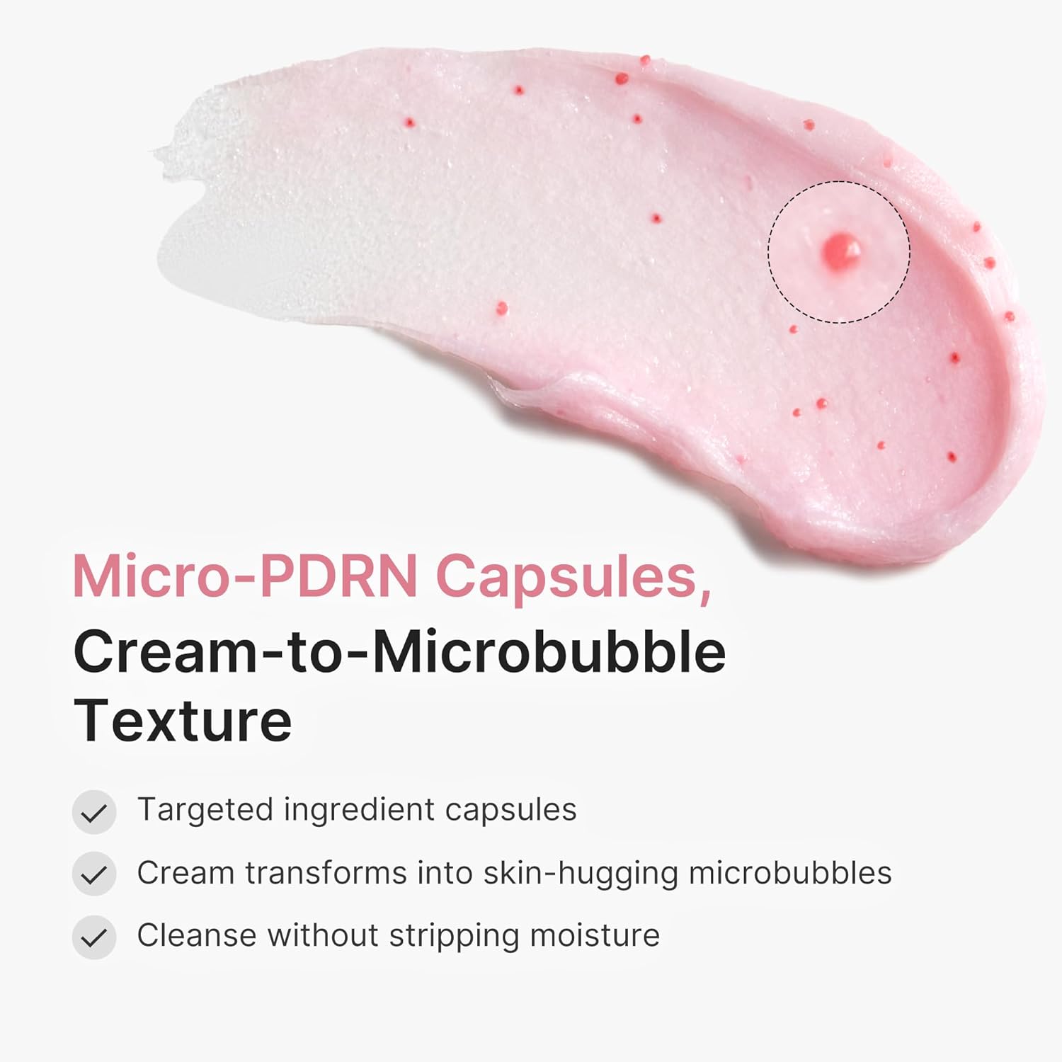 PDRN Pink Glutathione Capsule Cleansing Foam