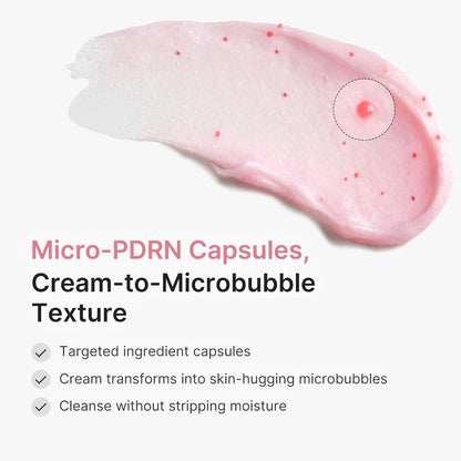 PDRN Pink Glutathione Capsule Cleansing Foam