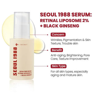 Seoul 1988 Serum: Retinal Liposome 2% + Black Ginseng, 30 ml