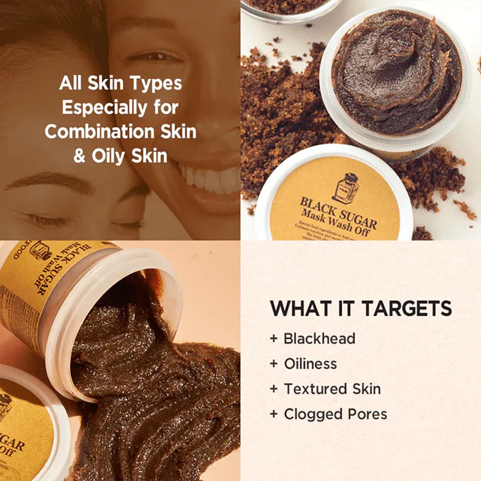 SKINFOOD - Black Sugar Mask Wash Off, 120 g