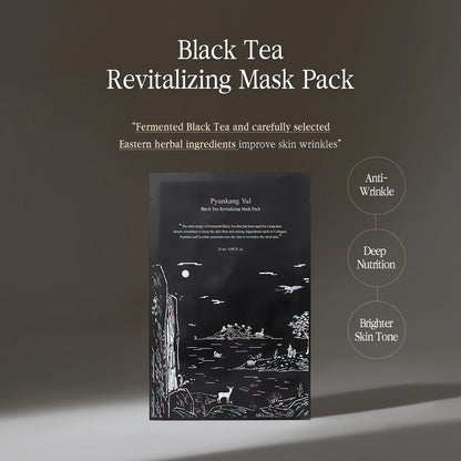 Pyunkang Yul Black Tea Revitalizing Mask Pack Sæt, 25 ml x 10 stk